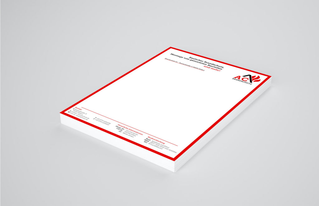 AC Brandschutz Briefpapier