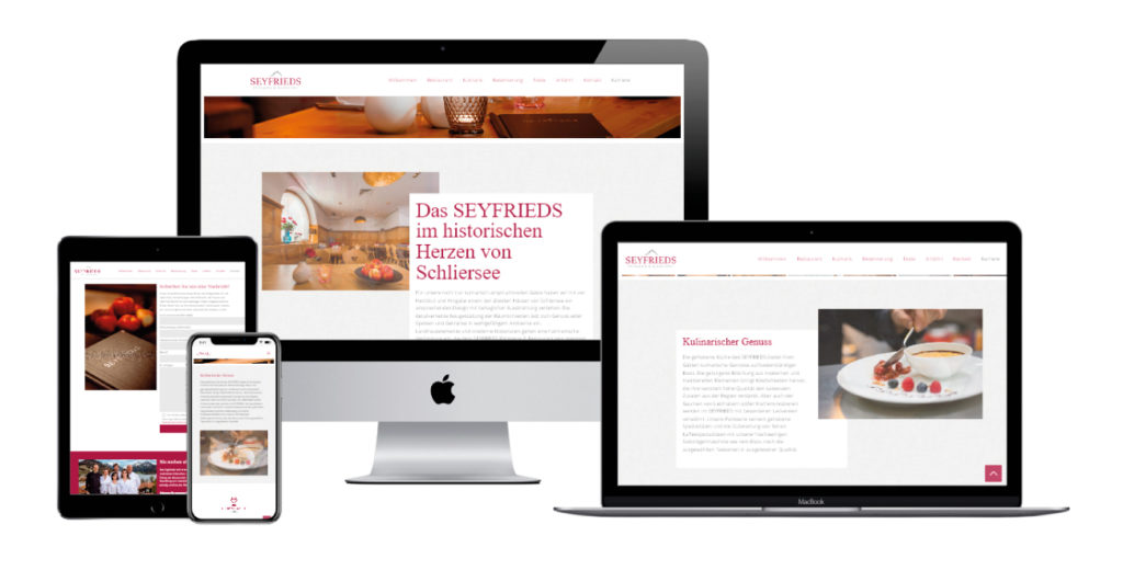 Seyfrieds Restaurant Webdesign