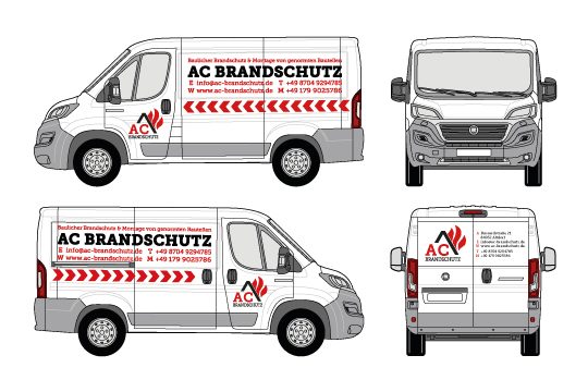 AC Brandschutz Fahrzeugbeklebung